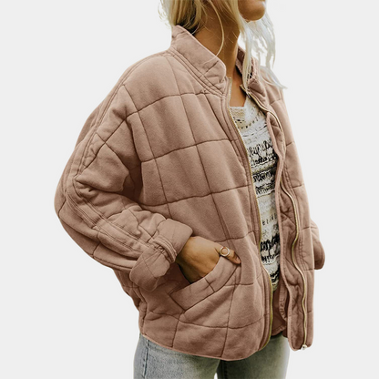Warm quilted jacket with pockets