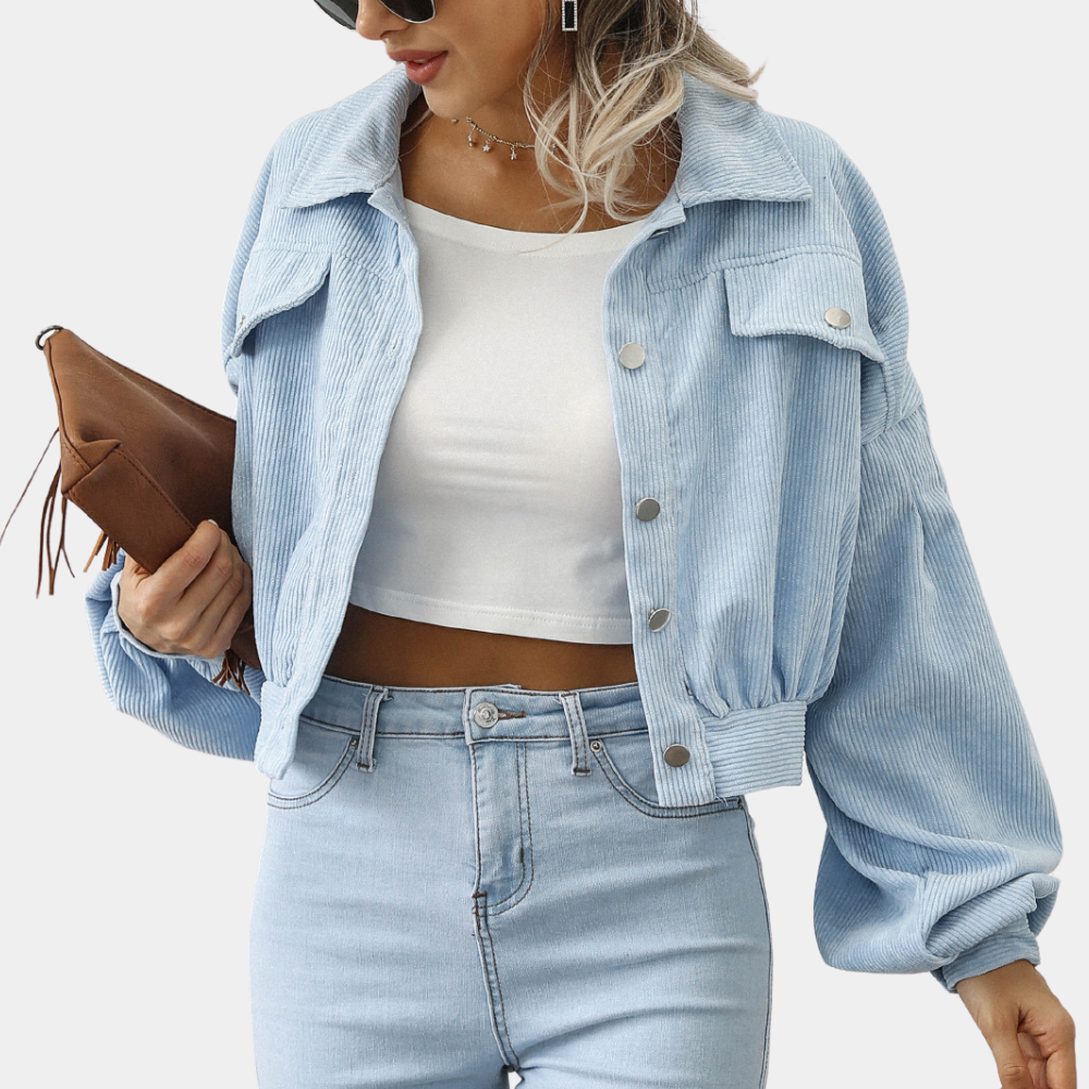 Women's Rib-Knit Modern Autumn Jacket