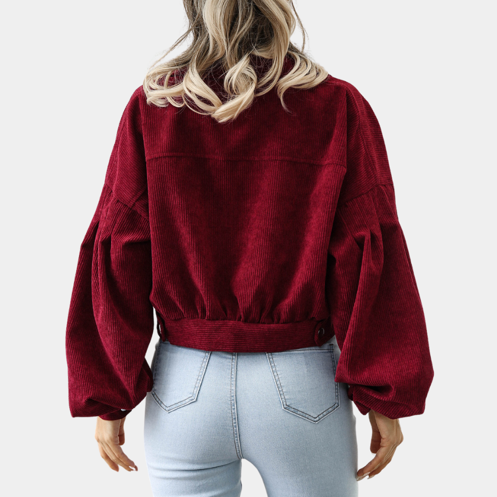 Herbstjacke Damen Rippenstrick Modern - IdealeKleiden