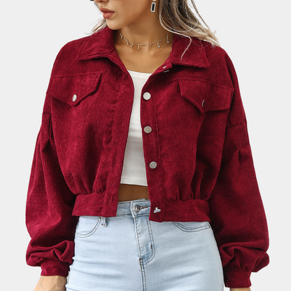 Women's Rib-Knit Modern Autumn Jacket
