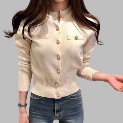 Women's Knitted Cardigan Elegant Design Autumn