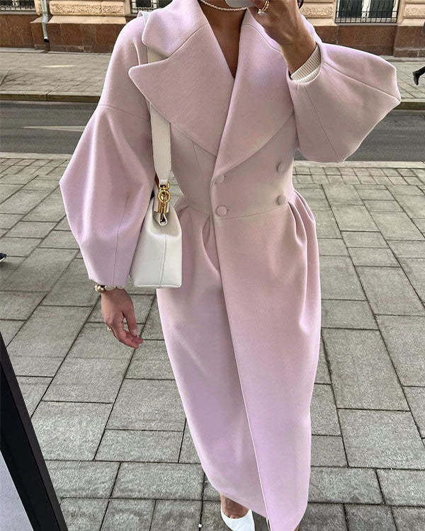 Vintage Wool Coat Retro Luxury Design