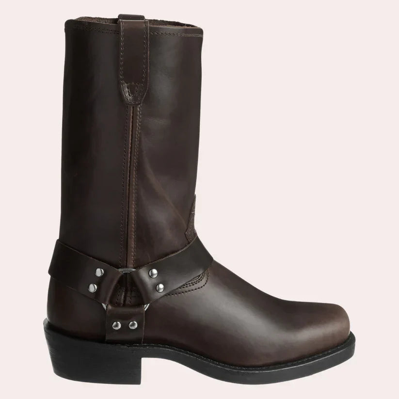 Elegant Leather Shoes Boots with Stud Design