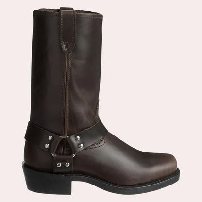 Elegant Leather Shoes Boots with Stud Design