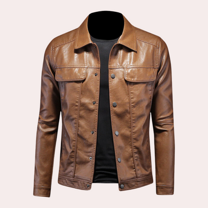 Men's Fashion Leather Biker Jacket
