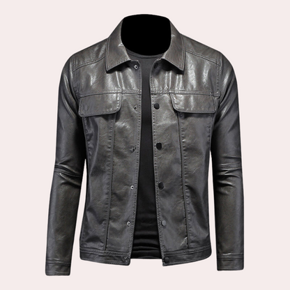 Men's Fashion Leather Biker Jacket