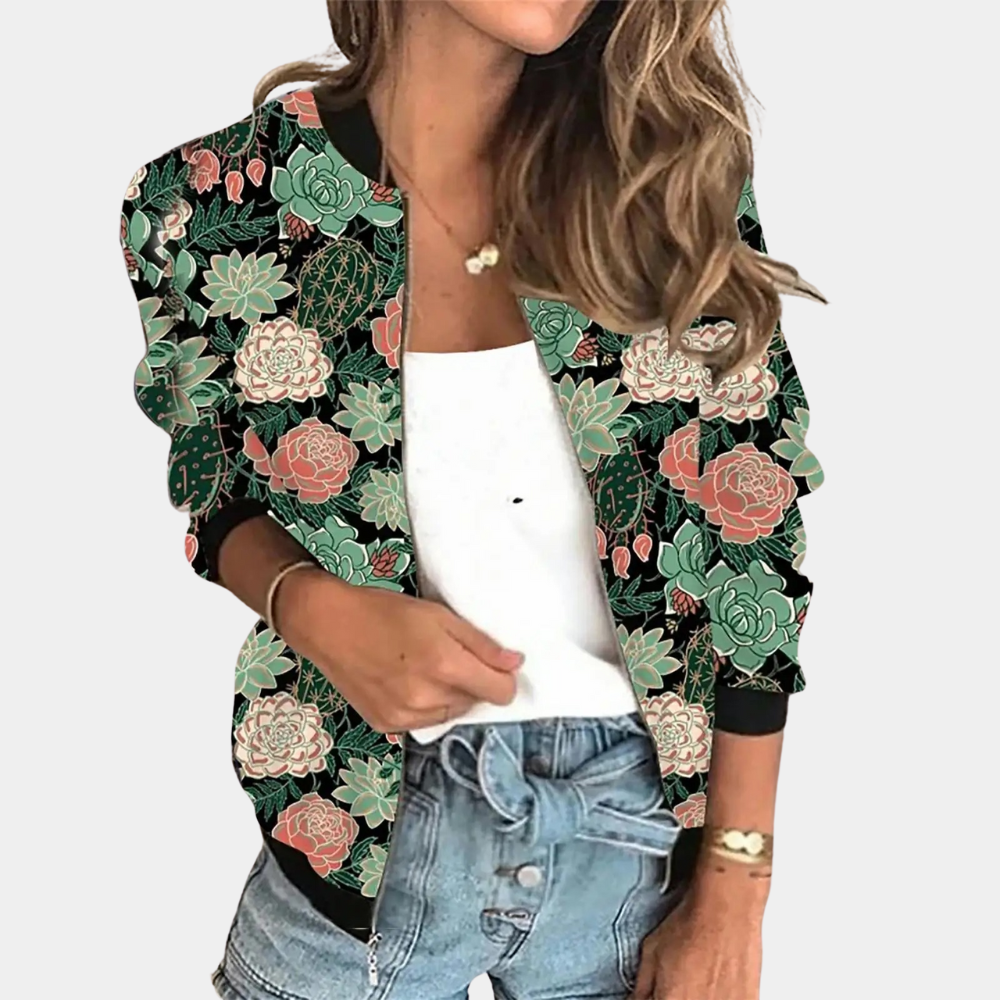 Women's Autumn Jacket Trendy Print Design