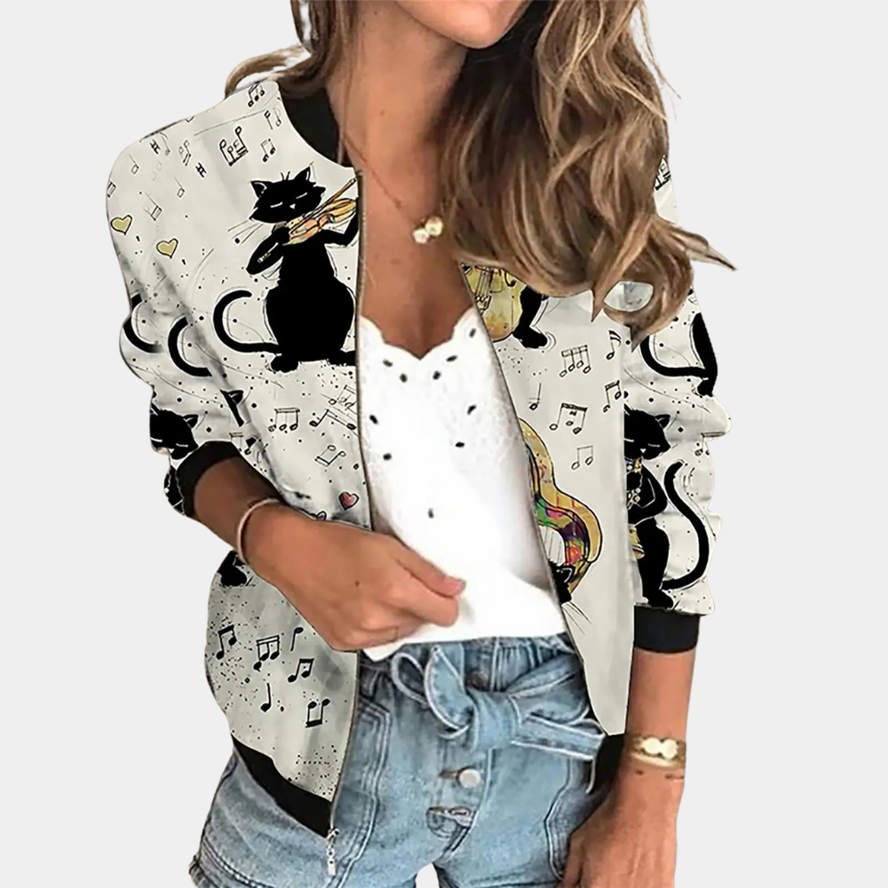Women's Autumn Jacket Trendy Print Design
