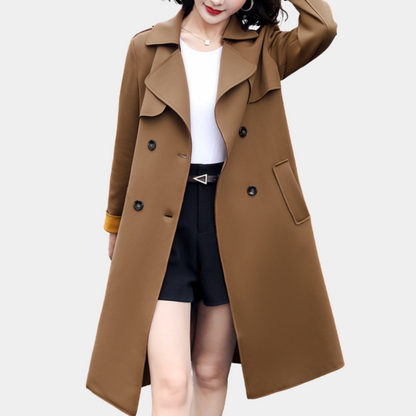 Elegant Women's Trench Coat Autumn Model