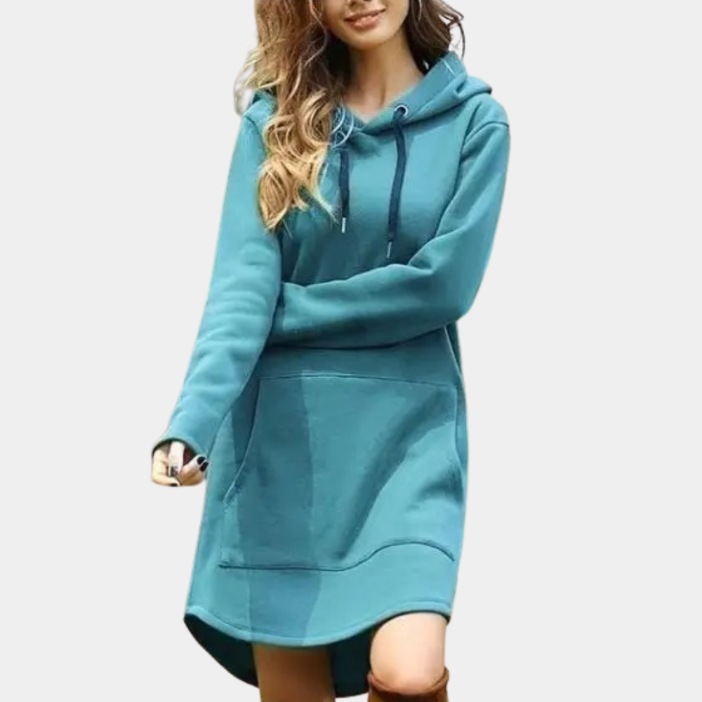 Women's Long Hooded Winter Pullover