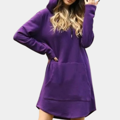Women's Long Hooded Winter Pullover
