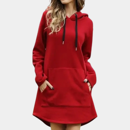 Women's Long Hooded Winter Pullover