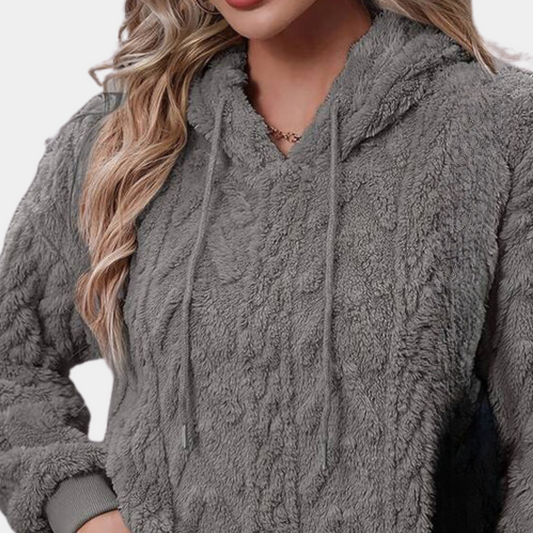 Damenschleife Hoodie Winterwarm - IdealeKleiden