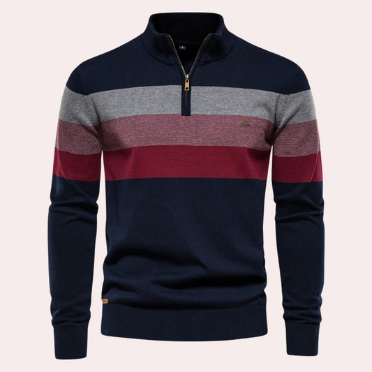 Calvin | Moderne Streifen Herren Pullover - IdealeKleiden