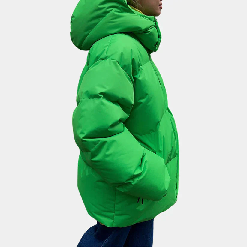 Oversized Water-Repellent Puffer Jacket for Women
