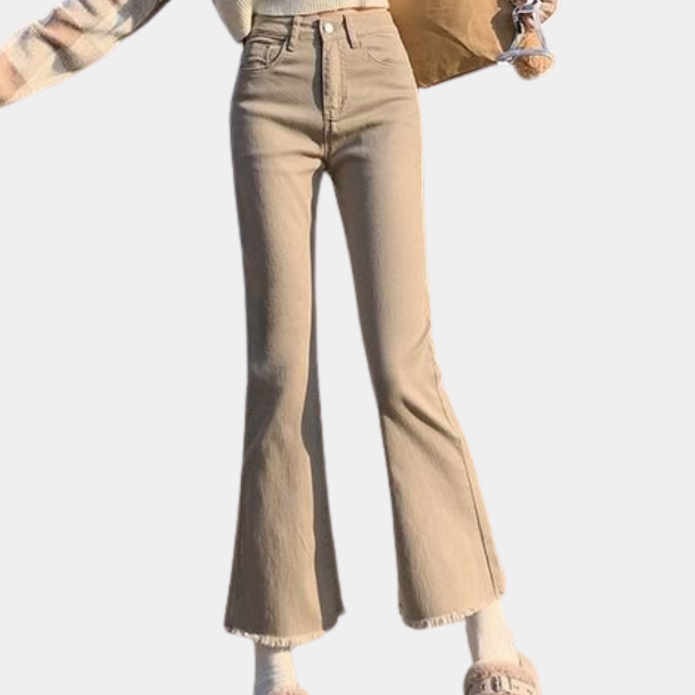 Modische Damen-Jeans Hose Weite Beinpassform - IdealeKleiden
