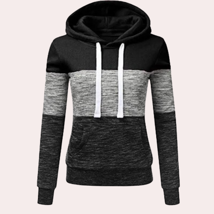 Bunt gemütlicher Damen Pullover Kapuze