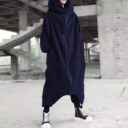 Warm Winter Dress Long Women Hooded