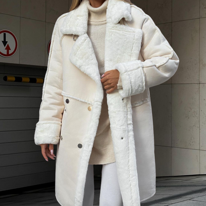 Winter Cardigan Coat Long Plush Blazer Collar