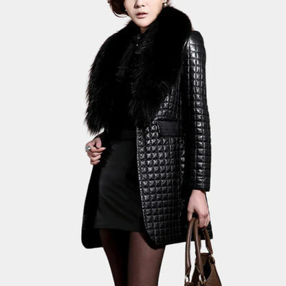 Elegant Hand-Painted Long Coat