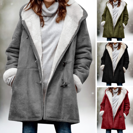 Stylische Damenjacke Wildleder Optik - IdealeKleiden