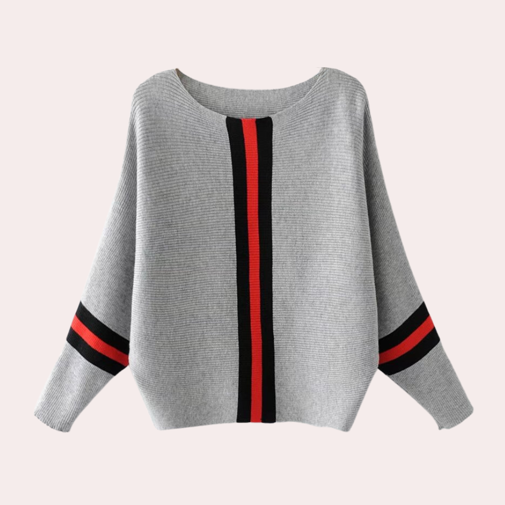 Damen-Pulli Elegant Streifen-Design - IdealeKleiden
