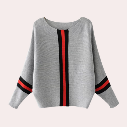 Damen-Pulli Elegant Streifen-Design - IdealeKleiden