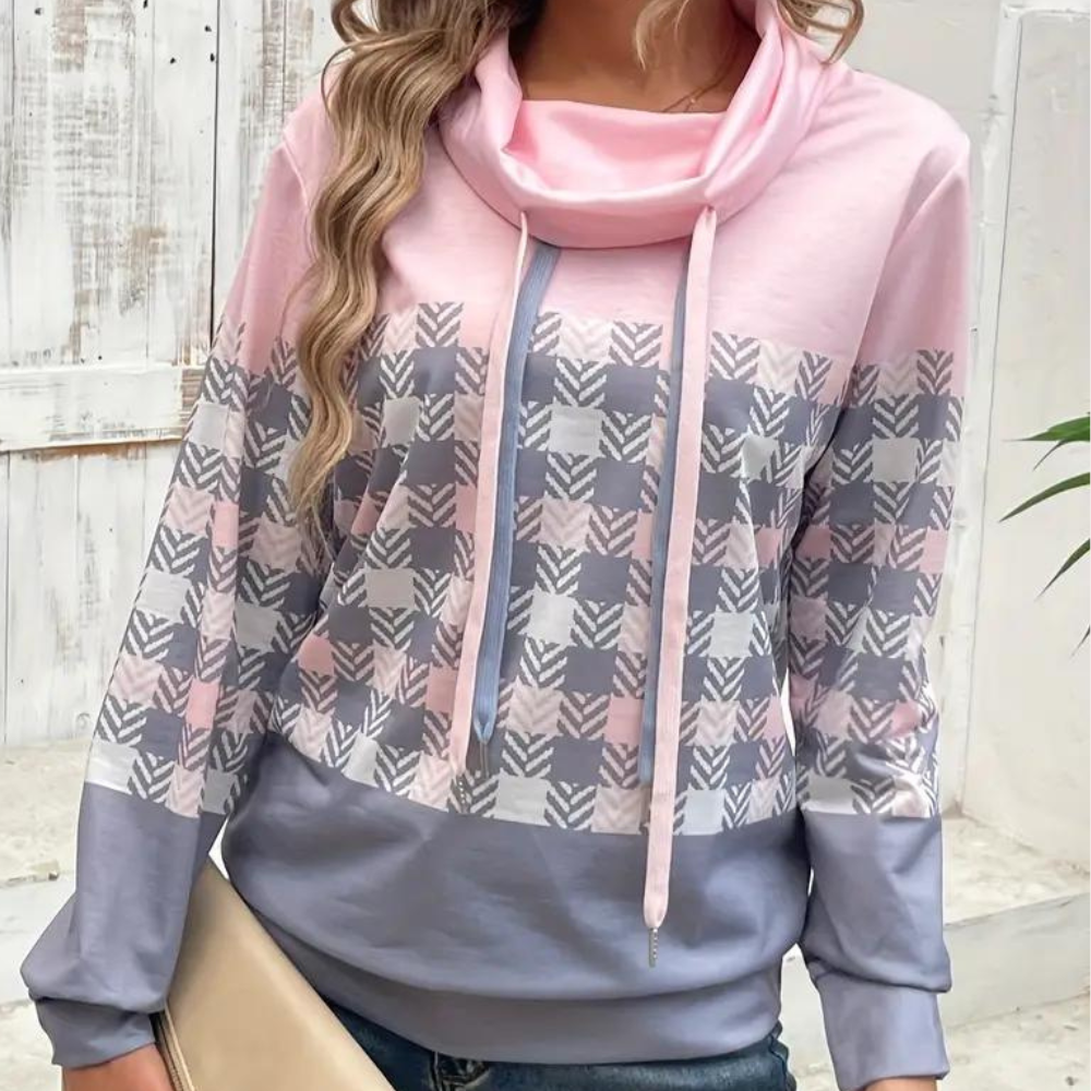 Women's Plaid Sweatshirt Modern Comfortable
