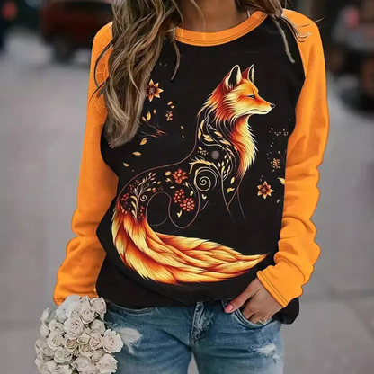Damen Sweatshirt Bequem Relaxed Fit