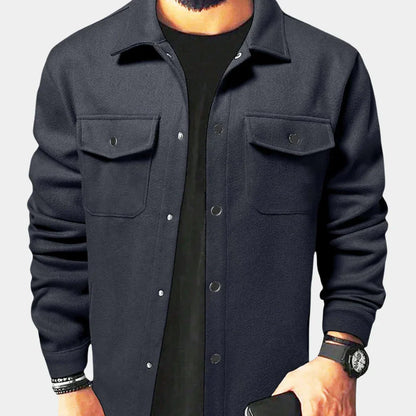 Men's Jacket Buttons Modern Slim-fit