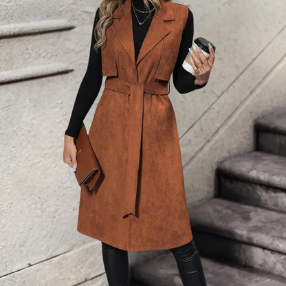 Elegant Women's Sleeveless Autumn Jacket Model