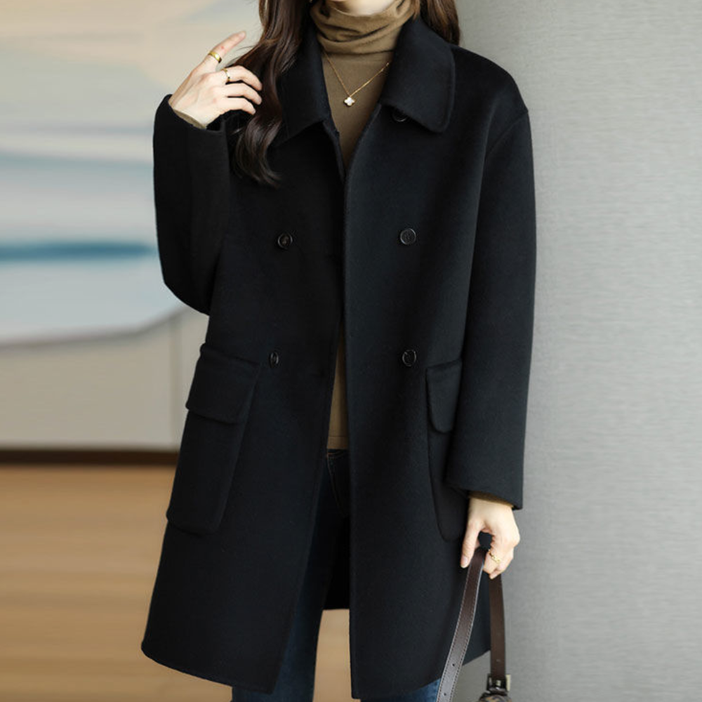 Elegant Women's Solid Color Winter Jacket