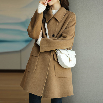 Elegant Women's Solid Color Winter Jacket