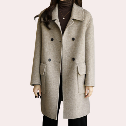 Elegant Women's Solid Color Winter Jacket