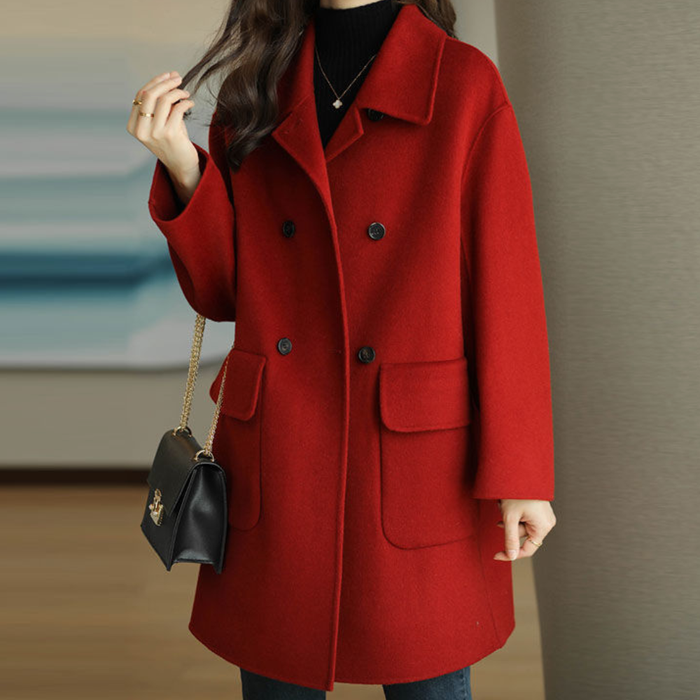 Elegant Women's Solid Color Winter Jacket
