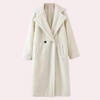 Eleganter Damenmantel Weich Plüsch Luxus