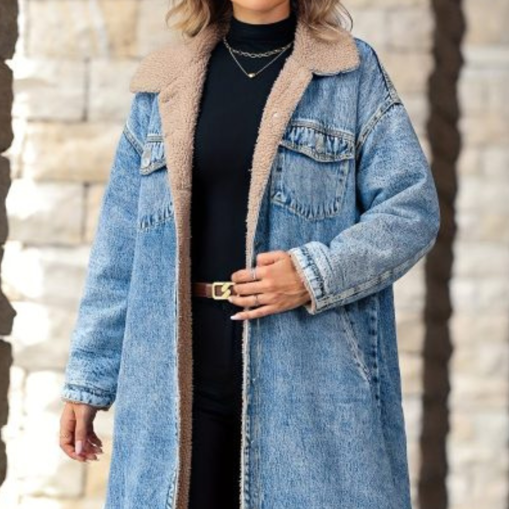 Leichte Damen Denimjacke Winter - IdealeKleiden