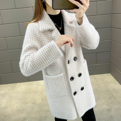 Elegant women's mid-length winter coatactionDate
