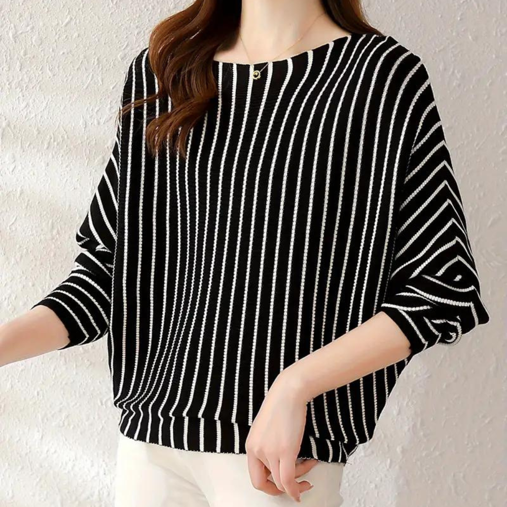 Modischer Frauenpullover Streifen Design