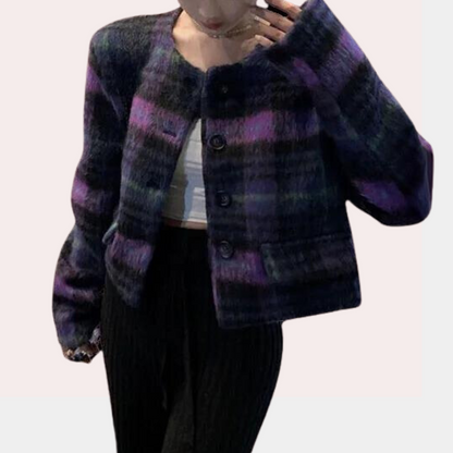 Stylish Plaid Autumn Jacket for Women