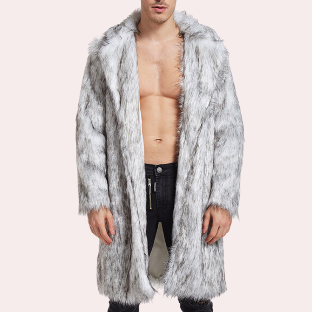 Stylish Men's Winter Coat Elegant Black