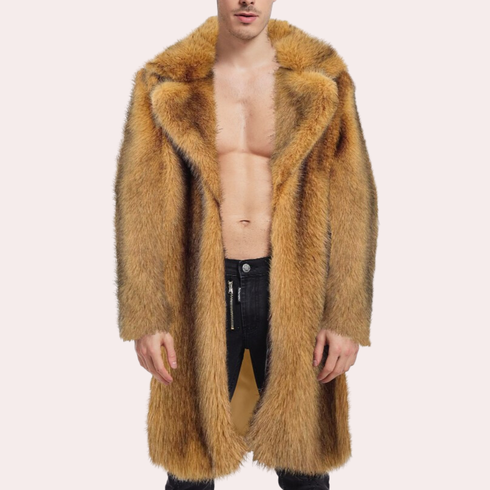 Stilvoller Herren Wintermantel Elegant Schwarz - IdealeKleiden