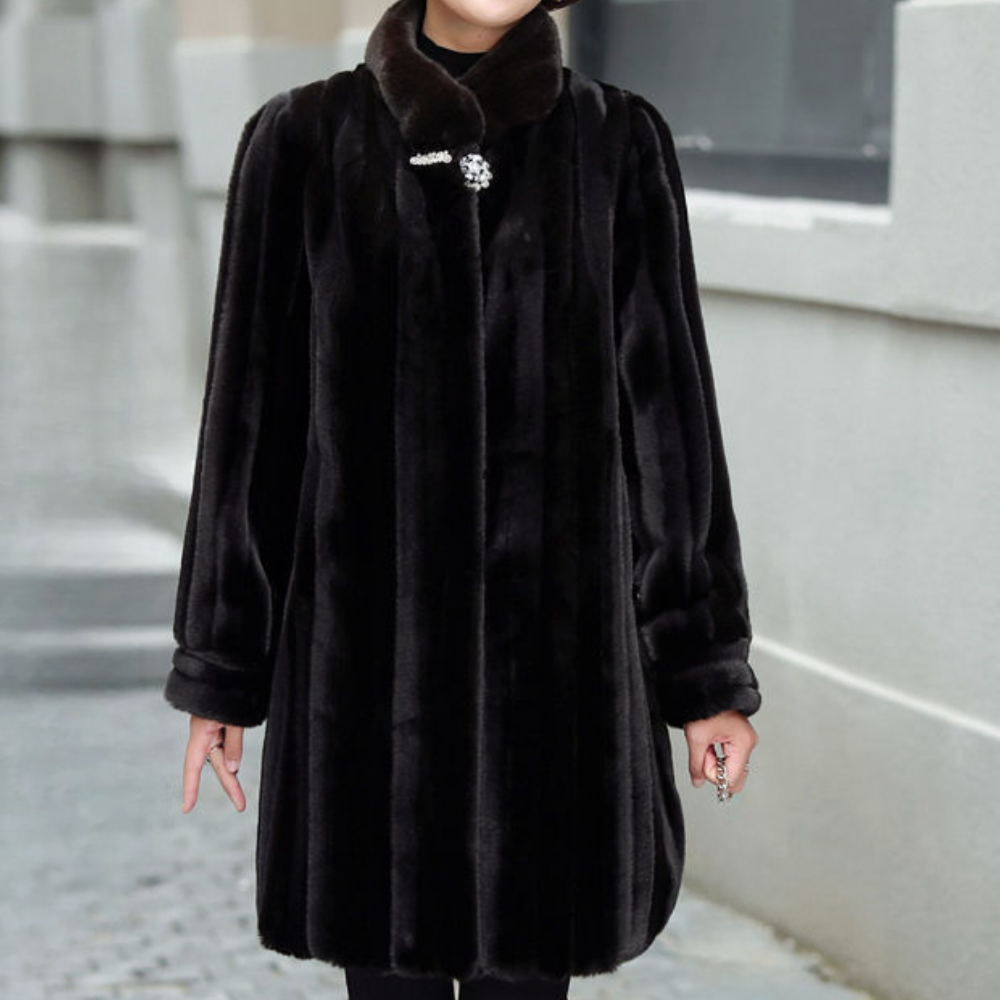 Eleganter Damen Wintermantel Warm & Chic - IdealeKleiden