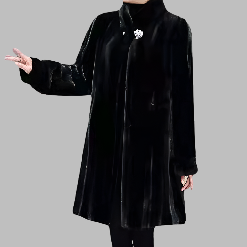 Winterkleid Damen Lang Stehkragen - IdealeKleiden