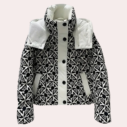 Warme Pufferjacke Damen Winterjacke Modern Design - IdealeKleiden