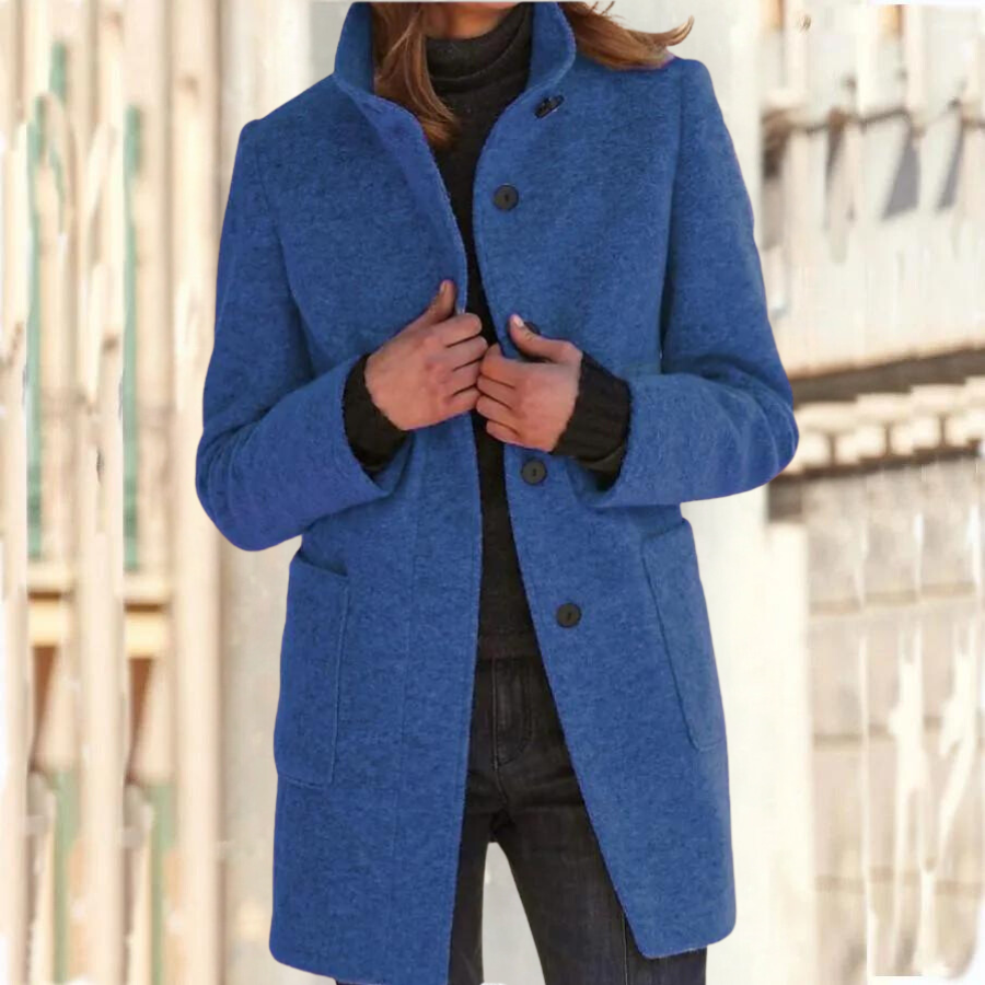 Elegant Ladies' Jacket Stand-up Collar Chic