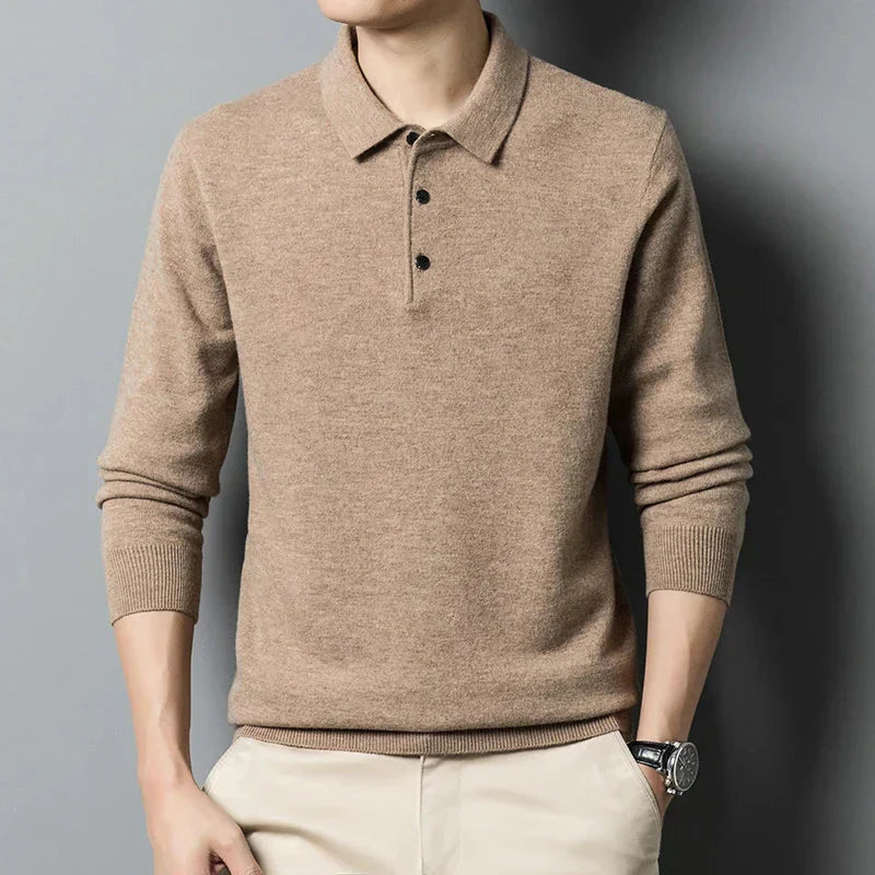 Men's Modern Knitted Polo Shirt