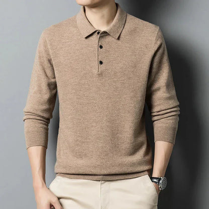 Men's Modern Knitted Polo Shirt
