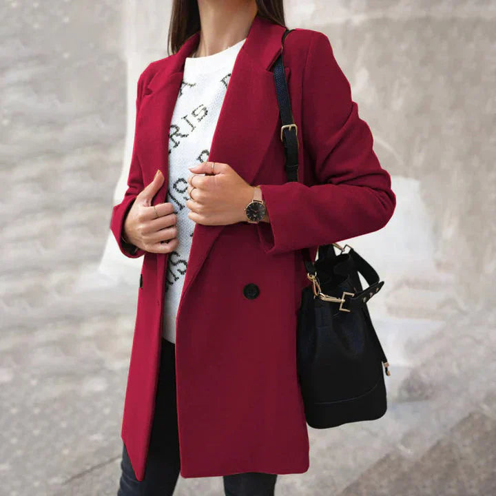 Elegant Women's Coat Wool Blend Modern