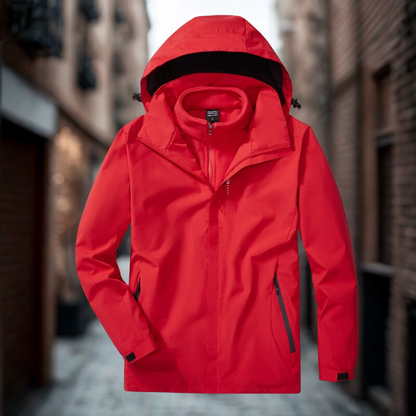 Waterproof Outdoor Jacket 3-in-1 Function Fleece Inner Lining